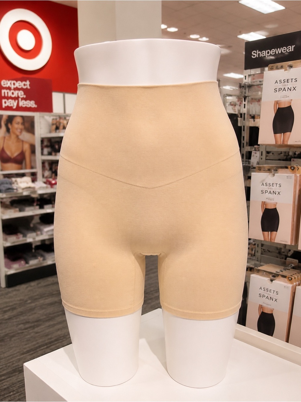 NWT ASSETS by SPANX Breathable High Waist Shaping Shorts XL Beige